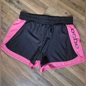 bebe Black & Pink Athletic Shorts